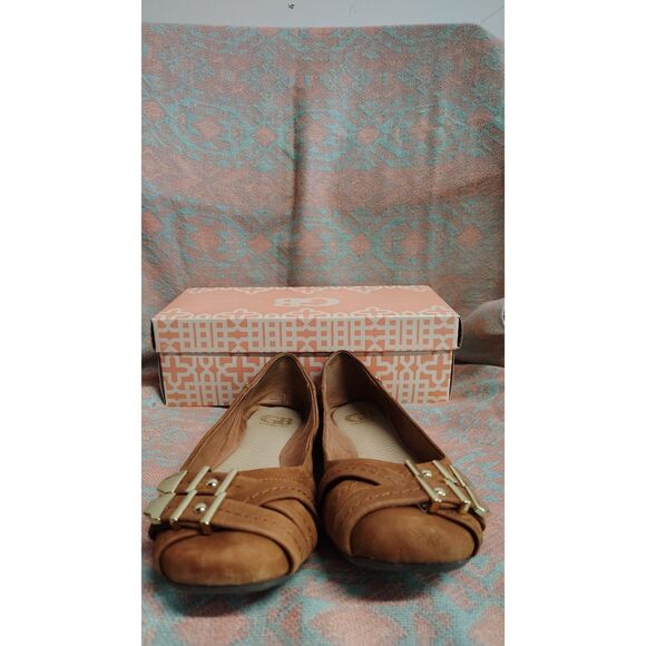 Gianni Bini Women's Brown Size 9 Buckle Slip On Flats - Picture 7 of 9